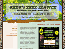 Tablet Screenshot of gregstreeservices.com